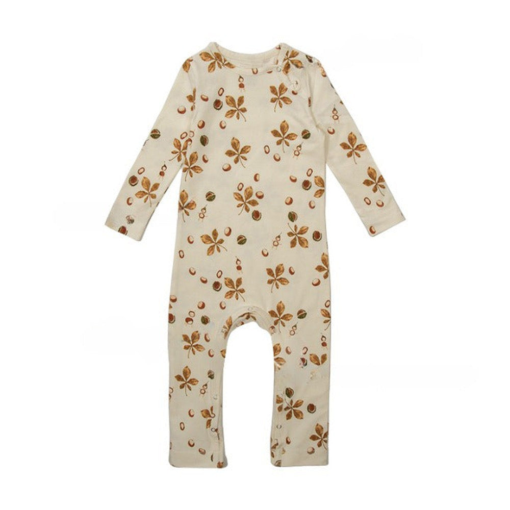 MyKids-USA® Baby Floral Print Pattern Long Sleeve Comfy Cotton Jumpsuit