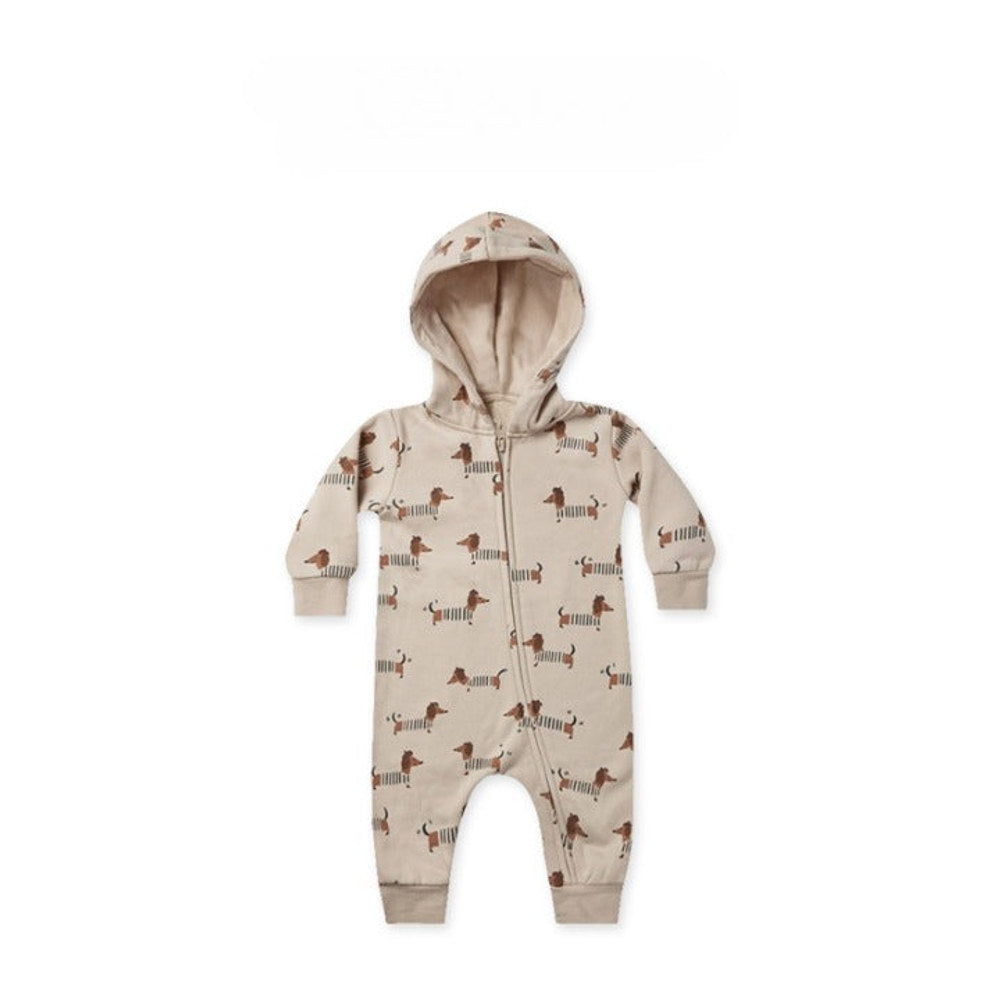 MyKids-USA® Baby Cartoon Dog Print Pattern Zipper Front Design Quality Warm Jumpsuit