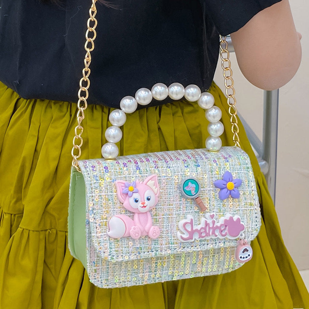 MyKids-USA® Children Girl Cartoon Patched Pattern Fashion Princess Crossbody Bags