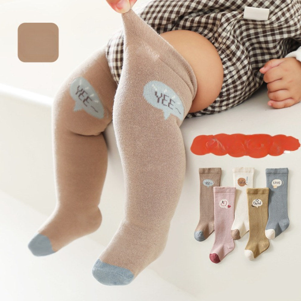 MyKids-USA® Baby Cartoon Embroidered Pattern Mid-Tube Design Korean Style Socks