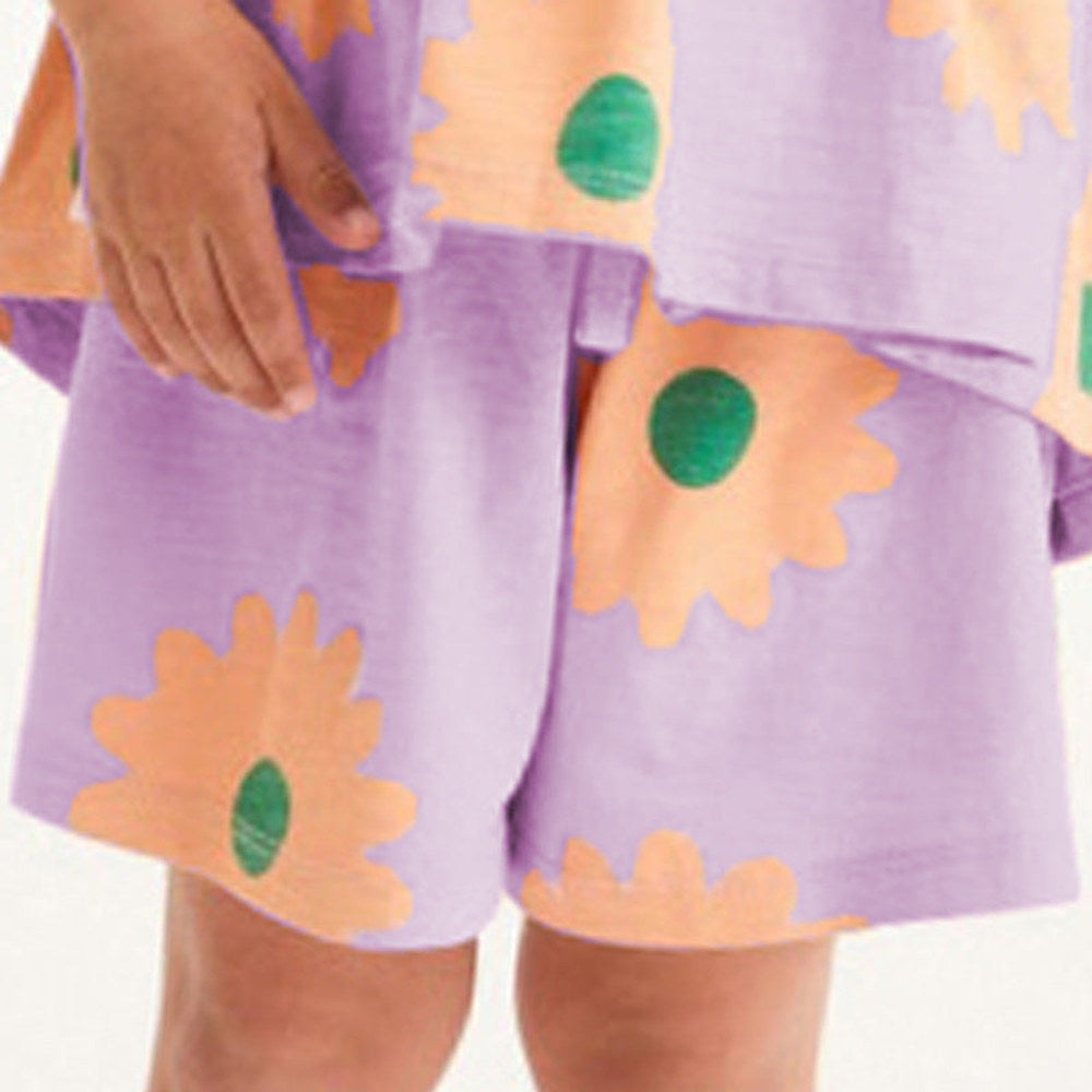 MyKids-USA® Baby Girl Flower Graphic Short Sleeve Summer Sets