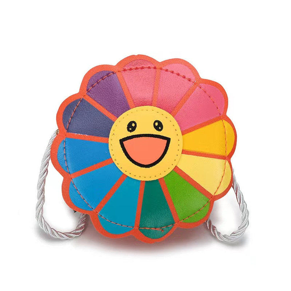 MyKids-USA® Children Kids Cartoon Sunflower Pattern Round Shape Small Satchel
