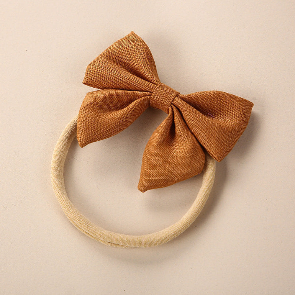 MyKids-USA® Baby Solid Color 3D Bow Handmade Elastic Headband
