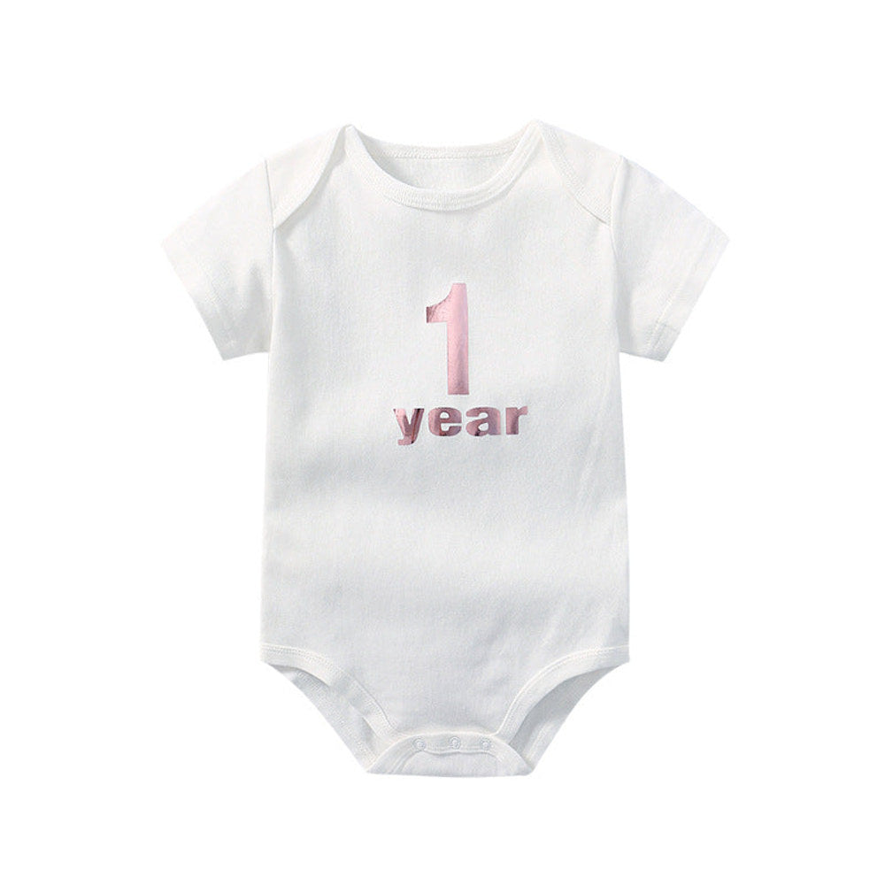 MyKids-USA® Baby Solid Color Printed Pattern Cute Triangle bodysuit