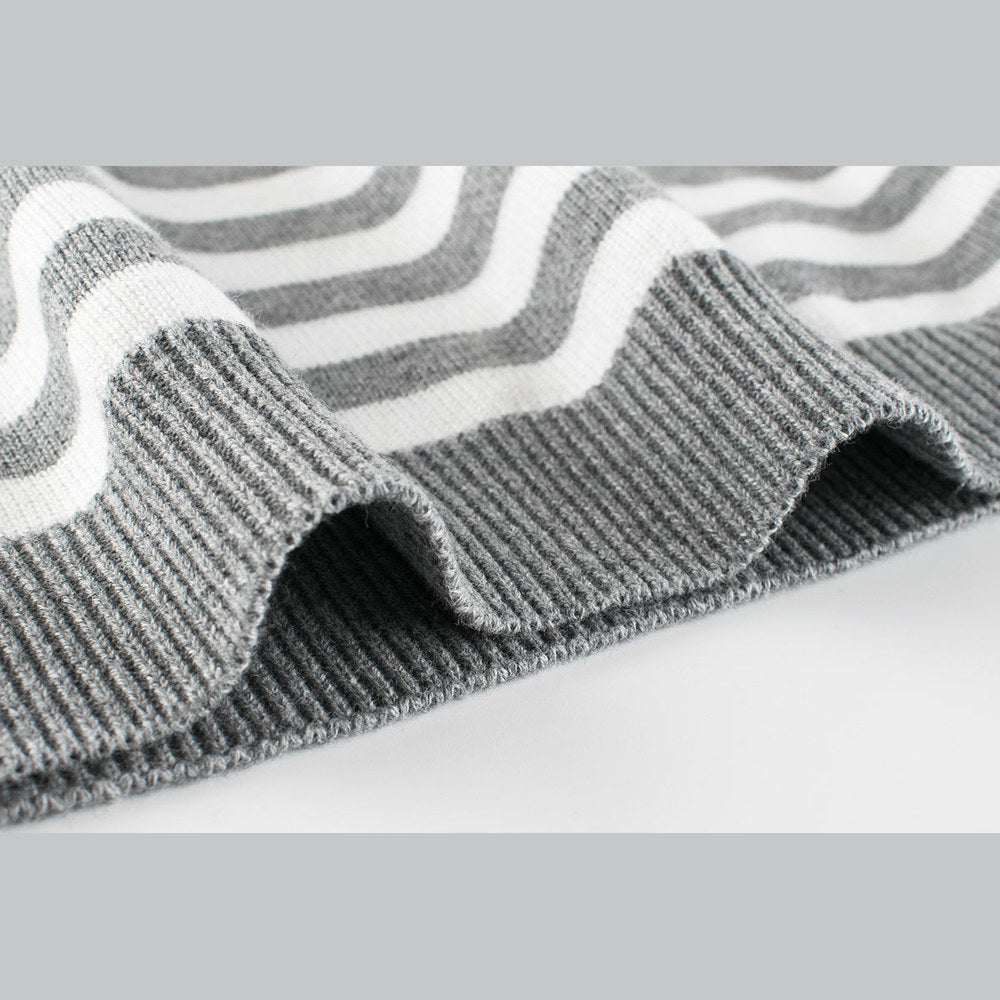 MyKids-USA® Boys Strips Contrast Colors Round Collar Knitwear