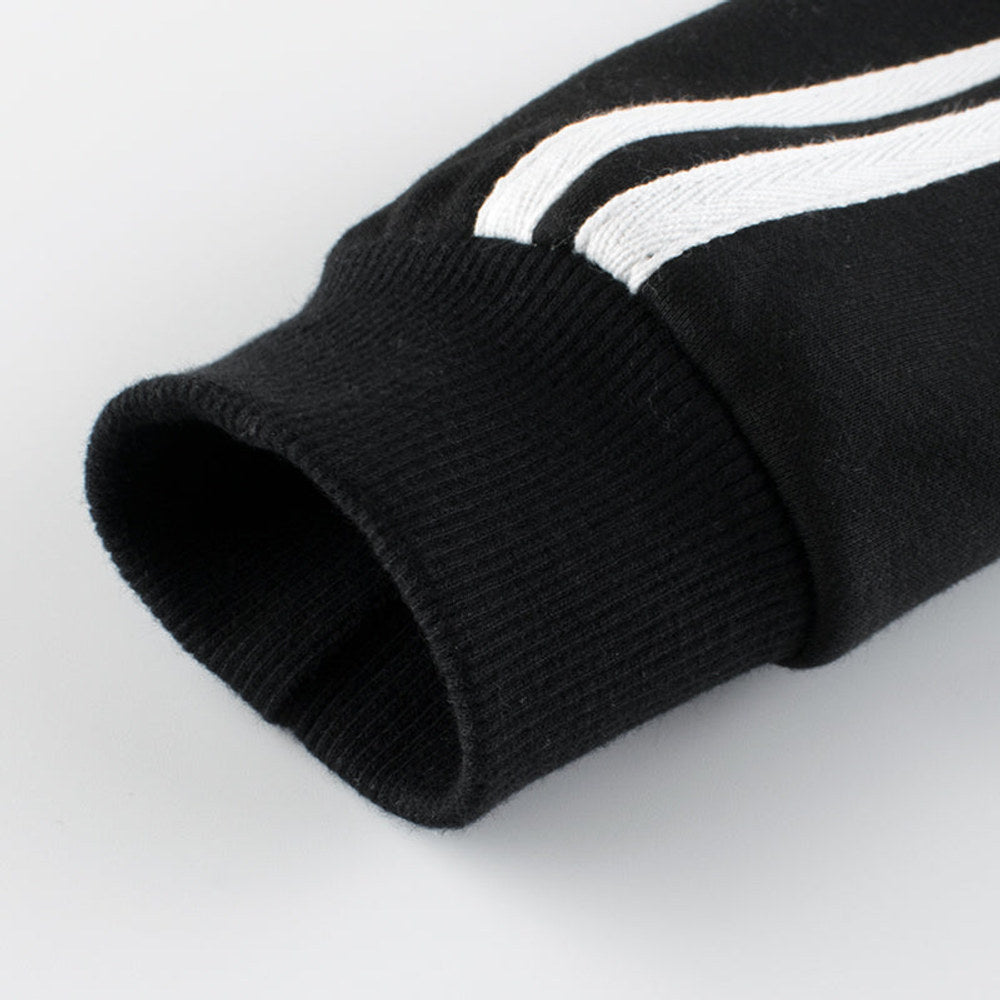 MyKids-USA® Boys Gray Contrast Black Long-Sleeved Hoodie