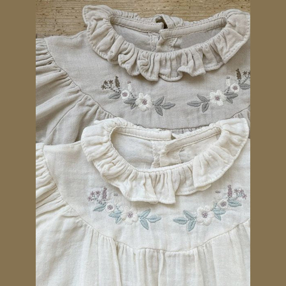 MyKids-USA® Baby Girl Floral Pattern Ruffle Neck Blouses