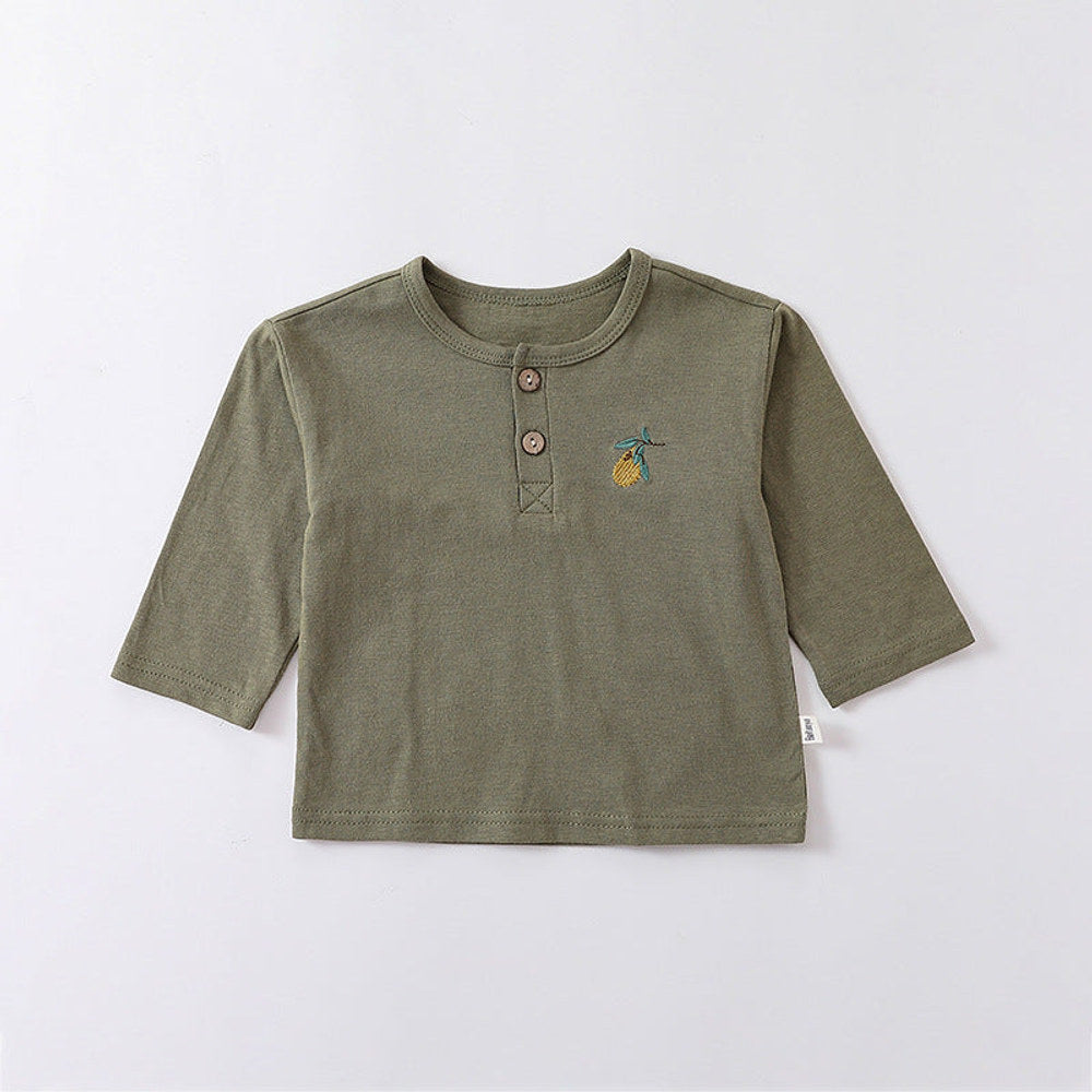 MyKids-USA® Embroidered Pattern Simple Style Soft Cotton Shirt