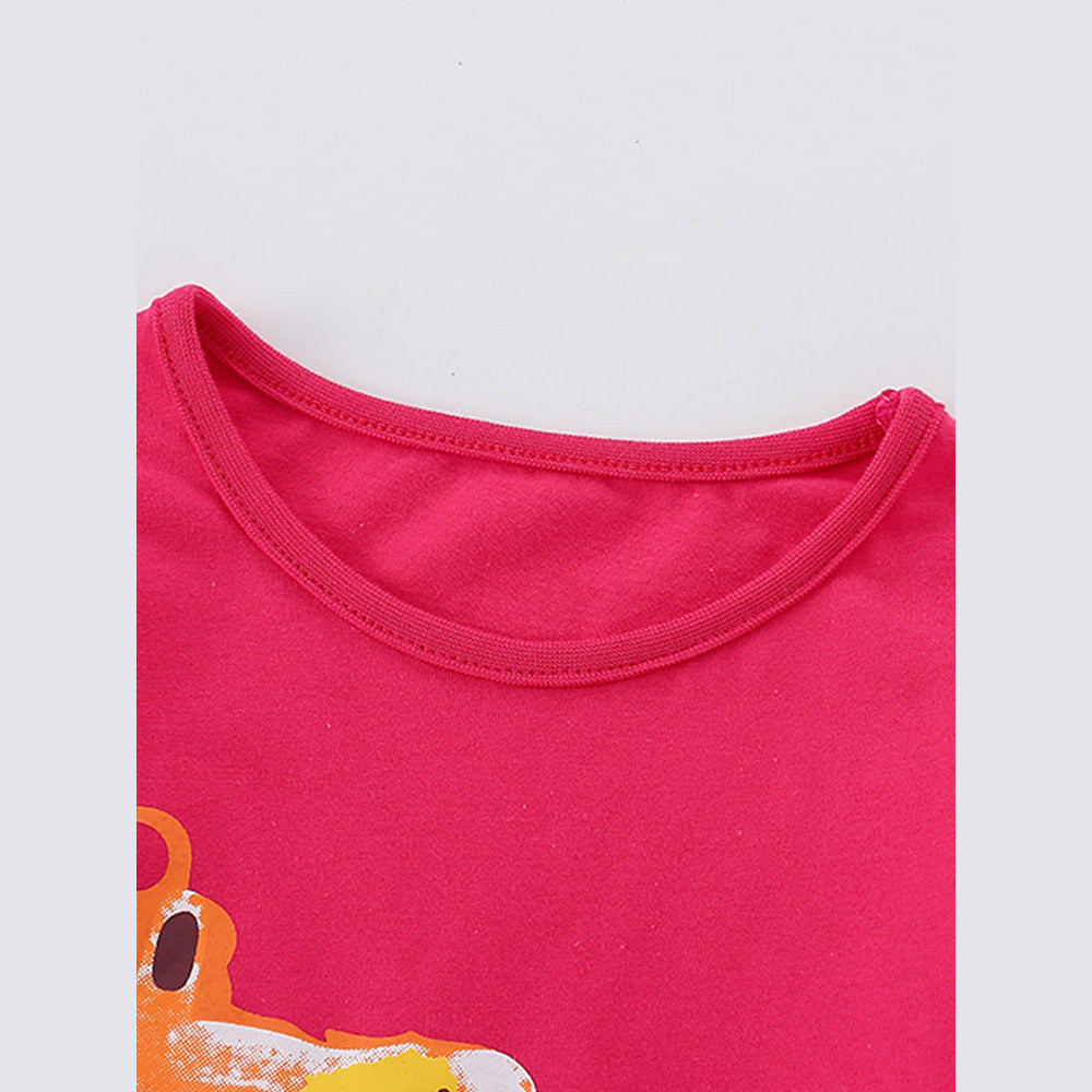 MyKids-USA® Baby Girl Cartoon Print Pattern Comfy Cotton Top Shirt