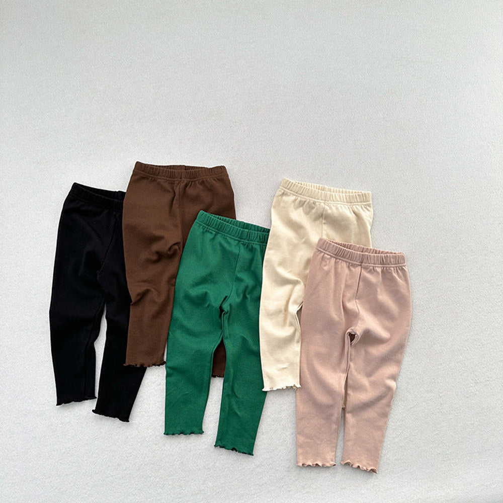 MyKids-USA Children's Solid Color Leggings Girls Kindergarten Trousers