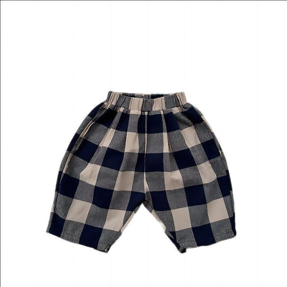 MyKids-USA® Unisex Plaid Soft Cotton Thin Pants