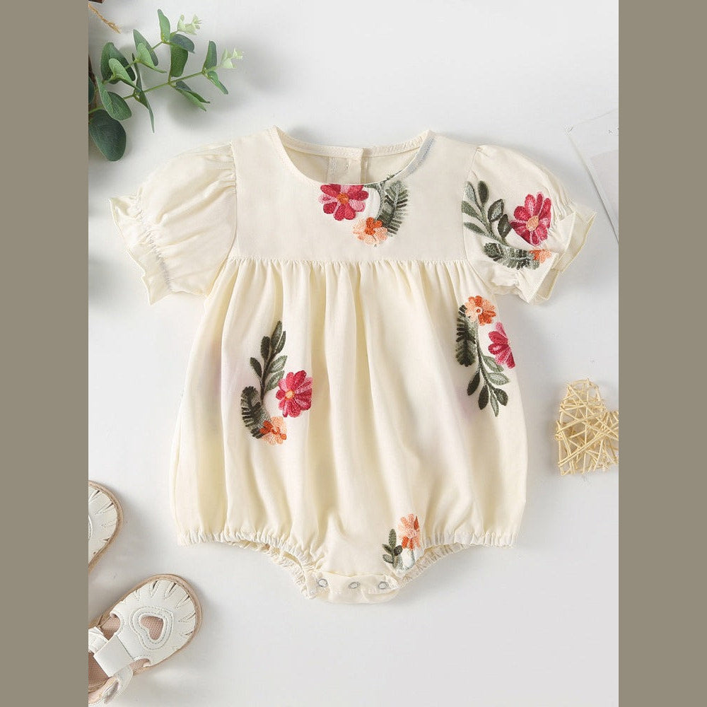 MyKids-USA® Baby Kids Girls Floral Pattern Sleeveless Strap Top Dress And Bloomers Clothing Set/ bodysuit