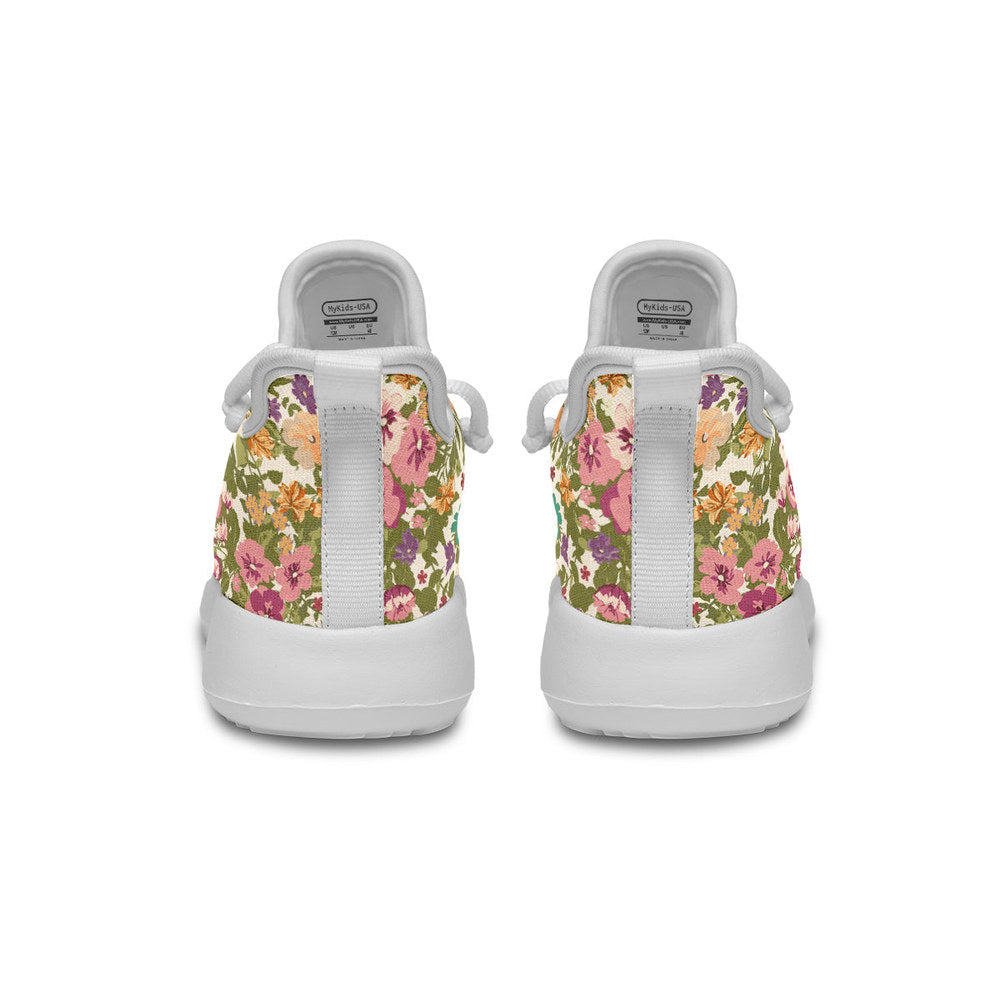 MyKids-USA® Kids Shoes Sneakers Mixed Flowers Pattern
