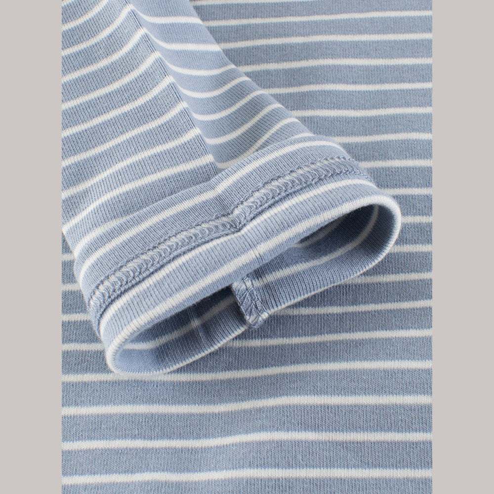 MyKids-USA® Baby Kids Boys Teddy Embroidery Pattern Striped Long Sleeves Turtle Neck Top Pullover