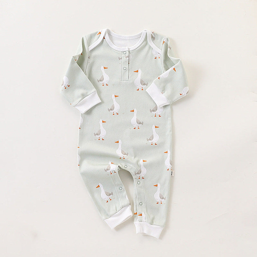 MyKids-USA® Baby Unisex Simple Animals Cartoon Pattern Long Sleeves Rompers