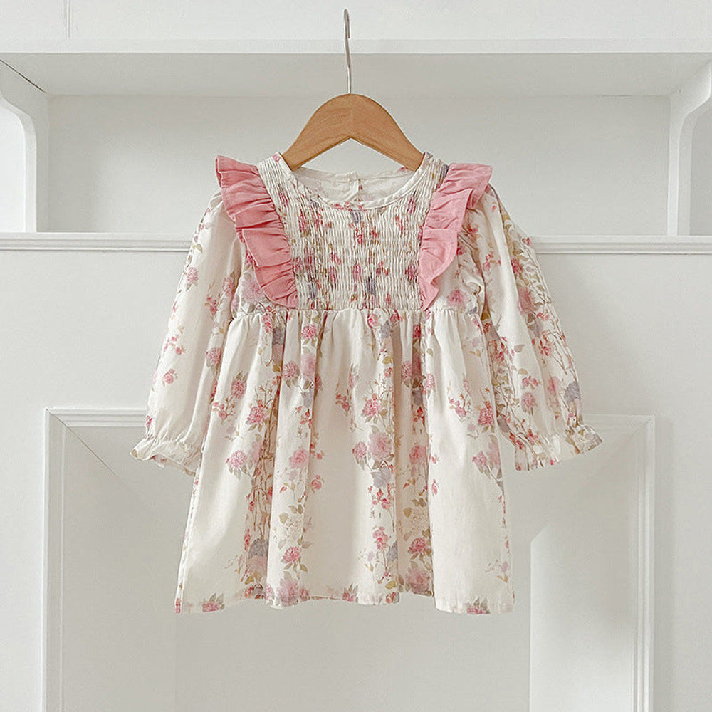 MyKids-USA® Baby Girls French-style Floral Long-sleeved bodysuit or Dress – Princess Sister Matching