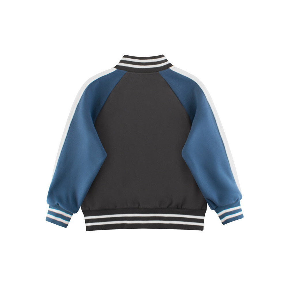MyKids-USA® Boys and Girls Letters Pattern Contrast Design Single Breasted Baseball Coat
