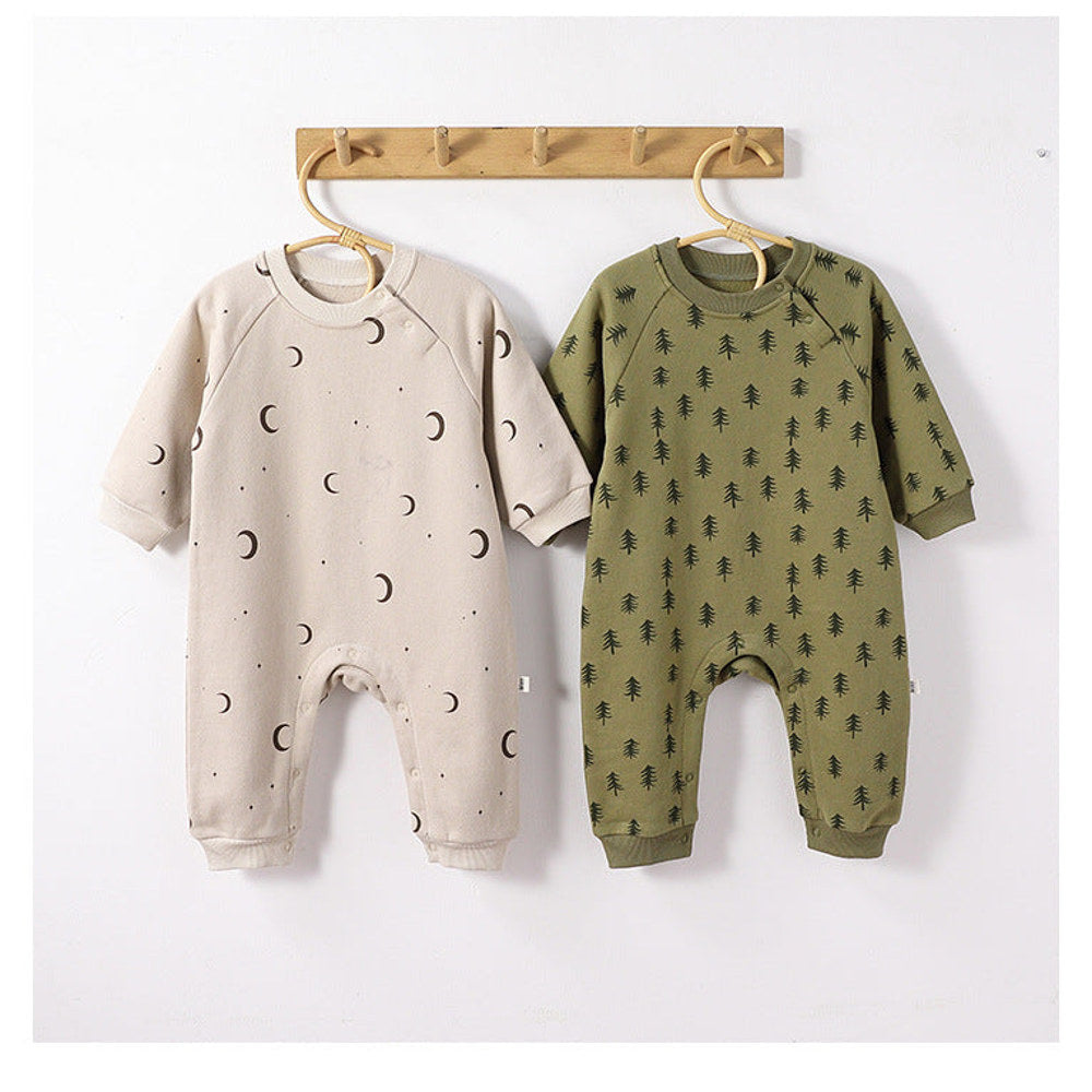 MyKids-USA® Baby Unisex Simple Pattern Long Sleeves Casual Rompers