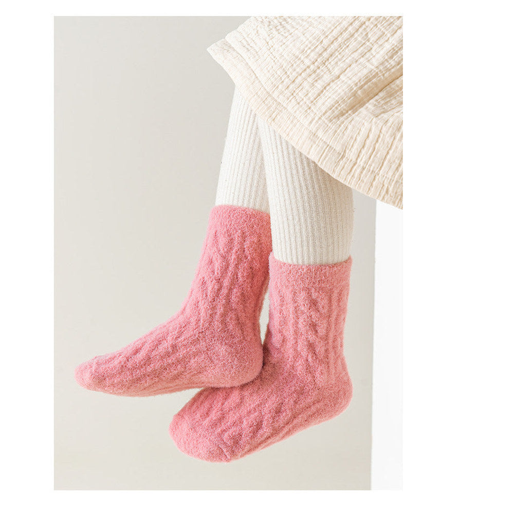 MyKids-USA® Pairs Australian Velvet Warm Children’s Mid-Calf Socks in Combed Cotton for Warmth and Comfort