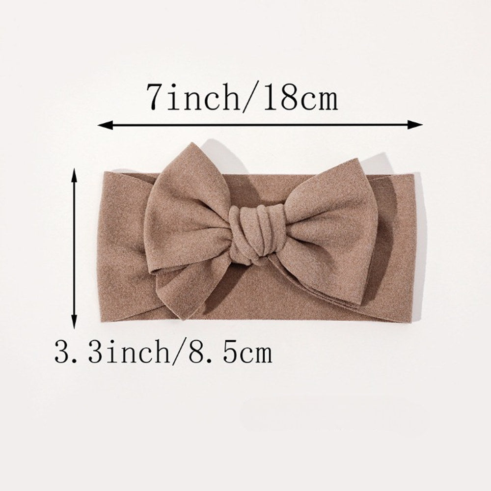 MyKids-USA® Elastic Baby Hairband with Solid Color Bow