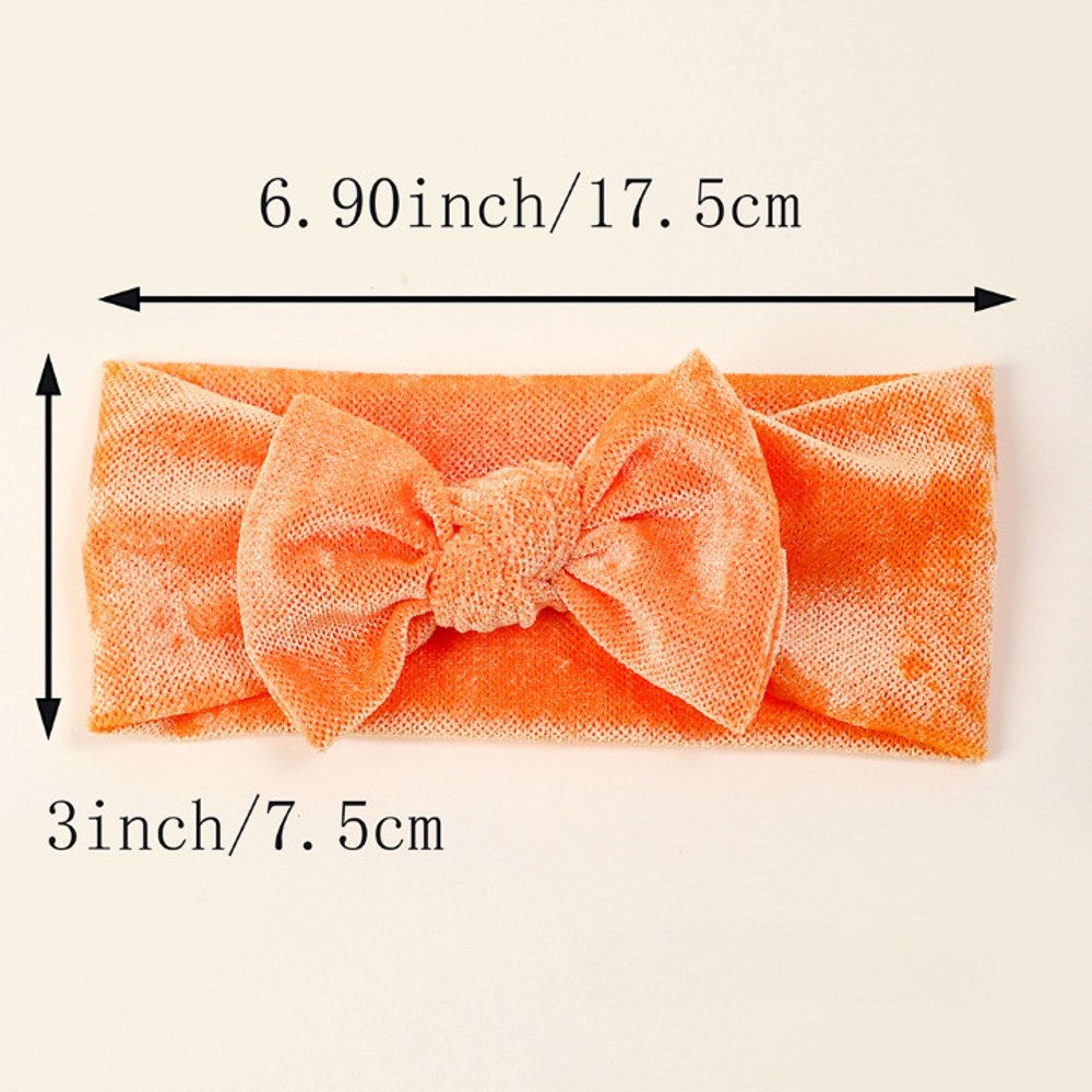 MyKids-USA® Soft Baby Hairband with Solid Color Bow