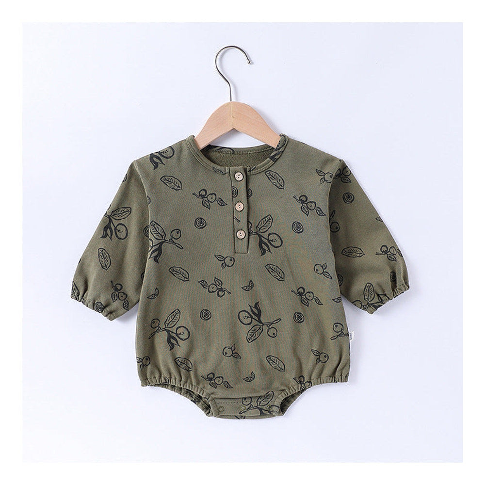 MyKids-USA® Baby Unisex Long Sleeves Simple Fruits Pattern bodysuit