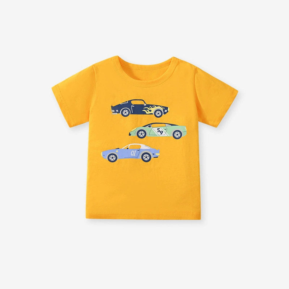 MyKids-USA® Kids’ Animals Cartoon Pattern Short Sleeves T-shirt in European and American Style for
