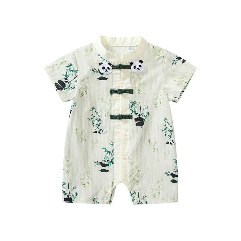 MyKids-USA® Baby Unisex Short Sleeves Cute Panda Pattern Rompers