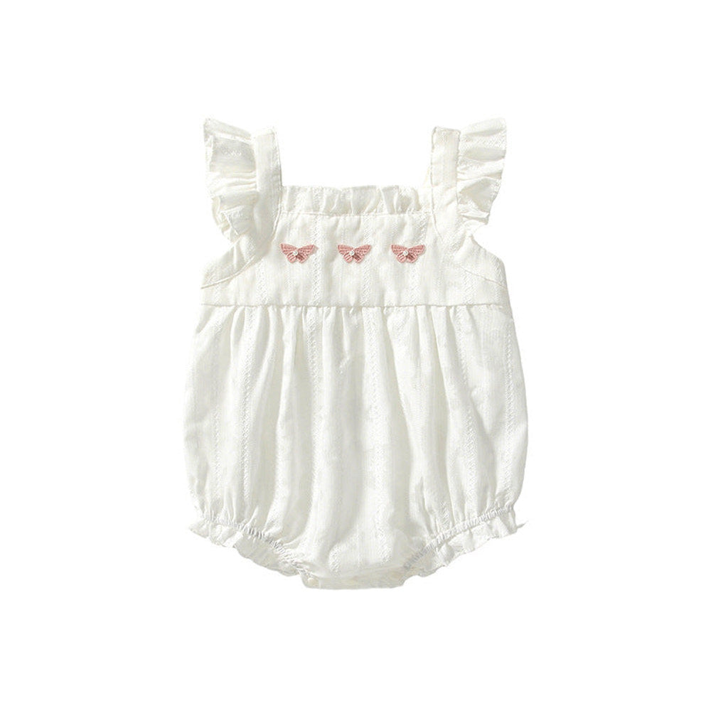 MyKids-USA® Baby Girls Cute Butterfly Pattern Fly Sleeves Strap bodysuit