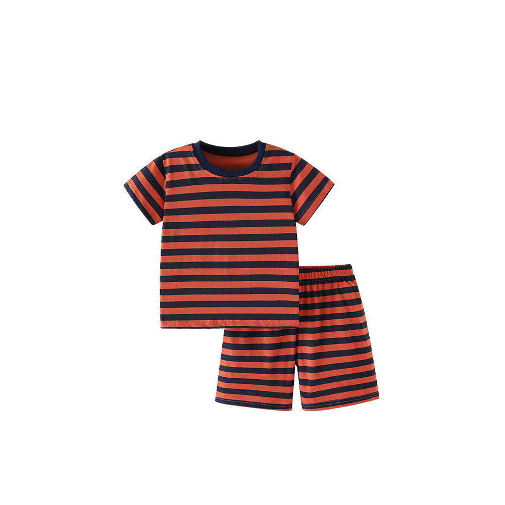 MyKids-USA® Baby Kids Striped Pattern T-shirt and Shorts Clothing Set for Boys