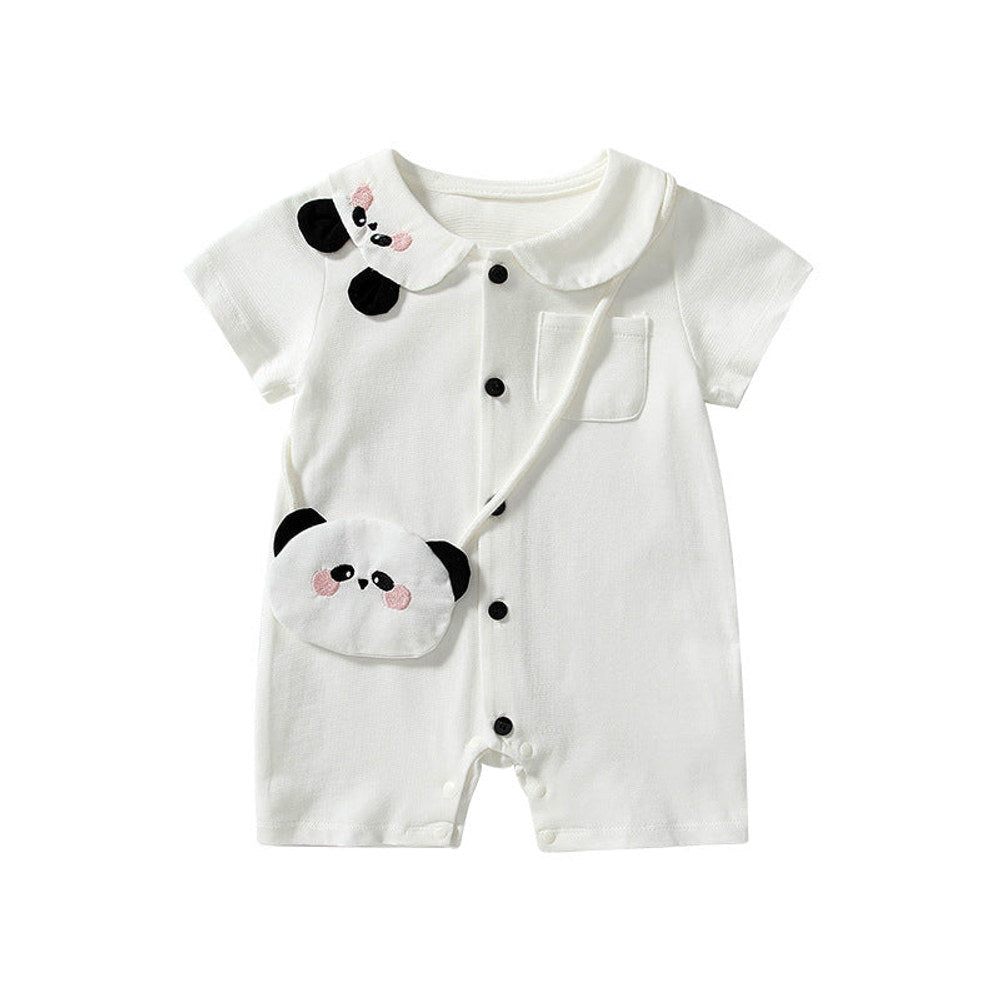 MyKids-USA® Baby Unisex Short Sleeves Cute Panda Pattern Rompers