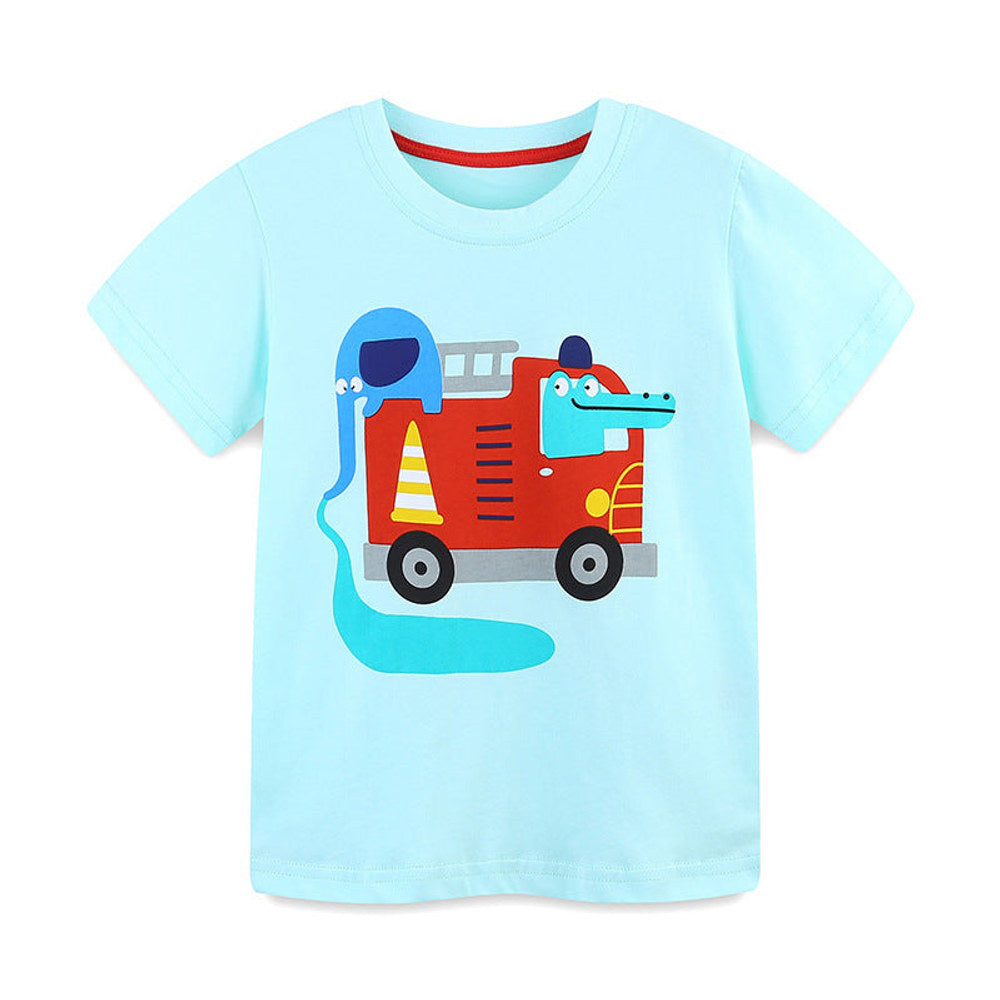 MyKids-USA® Boys’ Animals Cartoon Pattern T-shirt in European and American Style