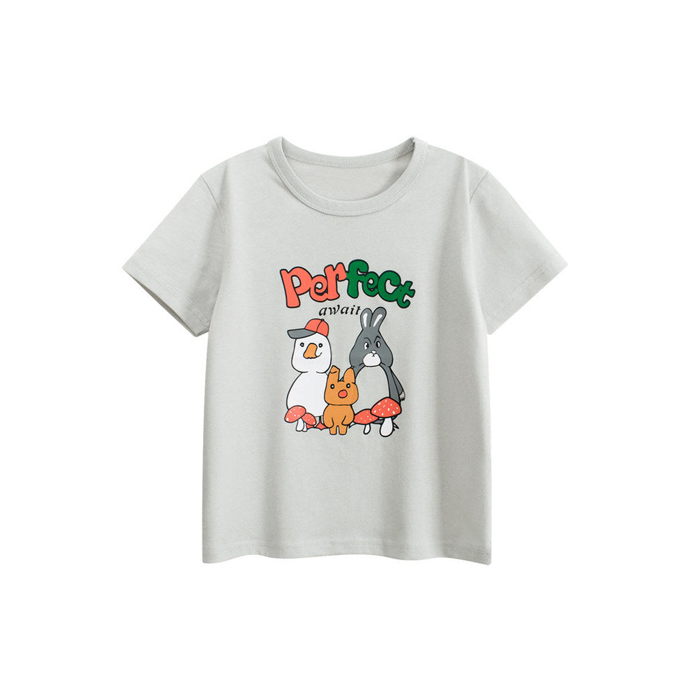 MyKids-USA® Boys’ Animals Cartoon and Letters Pattern T-shirt in European and American Style