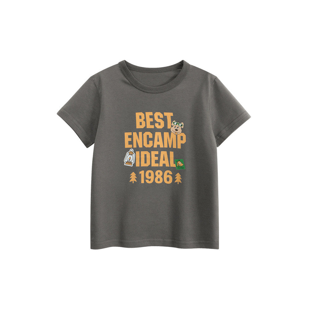 MyKids-USA® Boys’ Cartoon and Letters Pattern T-shirt in European and American Style