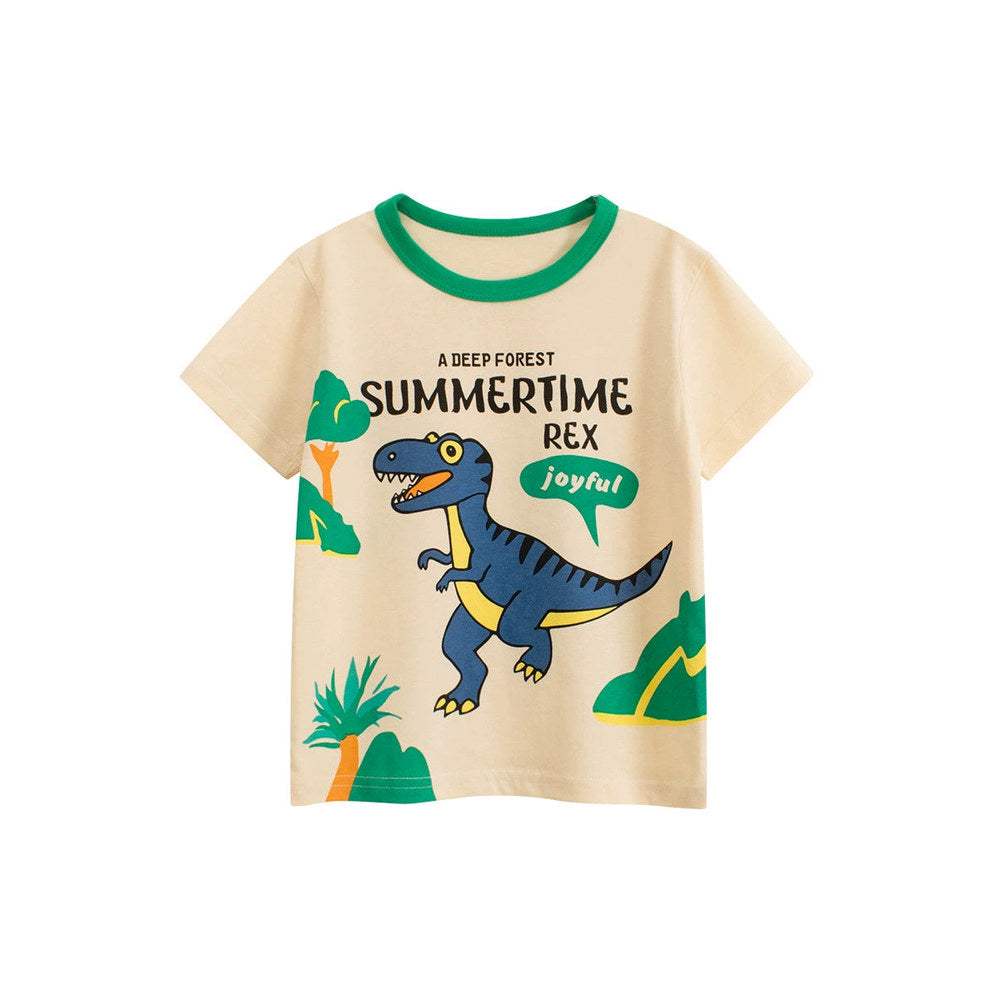 MyKids-USA® Boys’ Animals Cartoon and Letters Pattern T-shirt in European and American Style