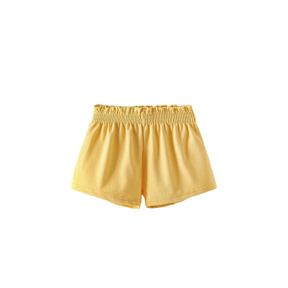 MyKids-USA® Baby Kids Girls Denim Solid Color Style Casual Yellow Shorts For Sale