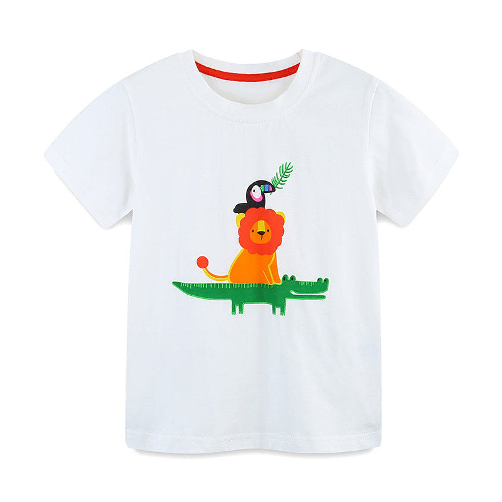 MyKids-USA® Boys’ Animals Cartoon Pattern T-shirt in European and American Style