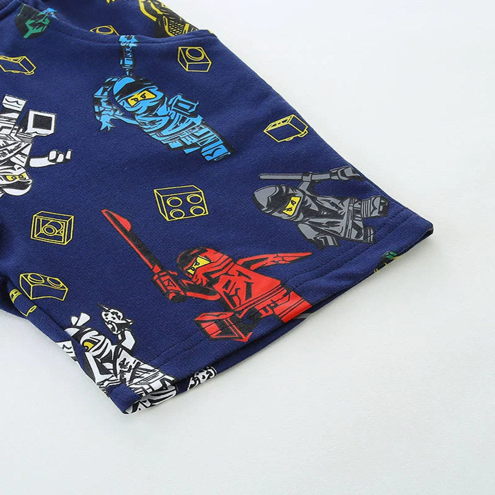 MyKids-USA® Baby Kids Boys Cotton Casual Style Cartoon and Geometric Pattern Shorts