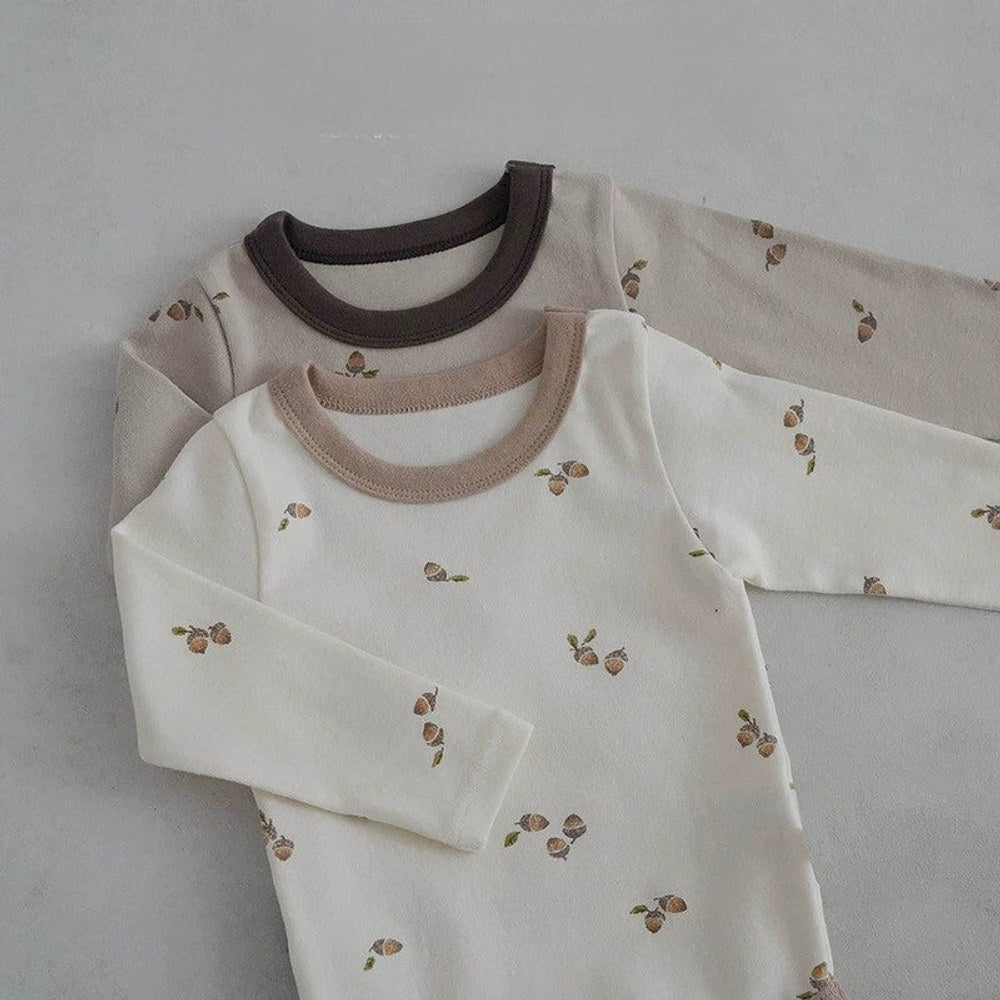 MyKids-USA® Baby Unisex Long Sleeves Simple Fruits Pattern bodysuit and Pants Sets