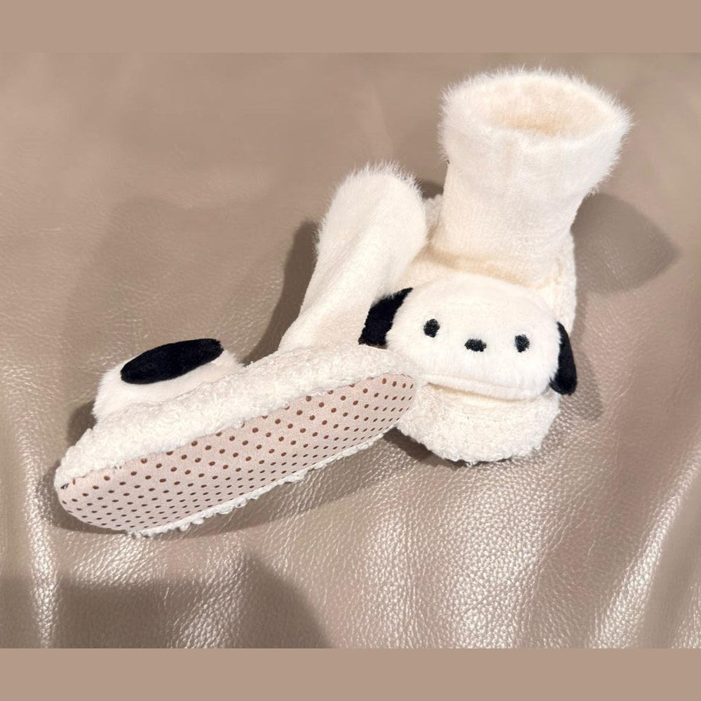 MyKids-USA® Thickened Winter Toddler Walking Socks – Mid-Calf Anti-Slip Cartoon Baby Floor Shoe Socks
