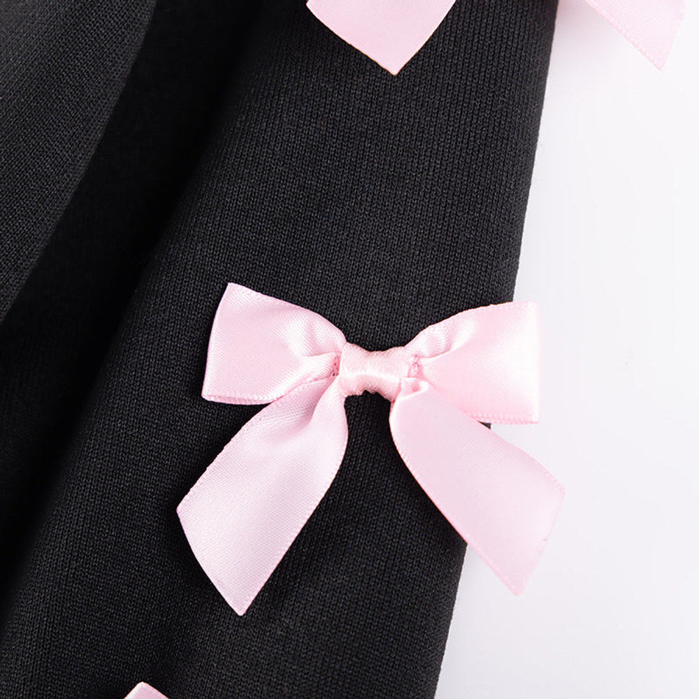 MyKids-USA® Kids Girls Butterfly-bows Decorated Crew Neck Long Sleeves Top Sweatshirt