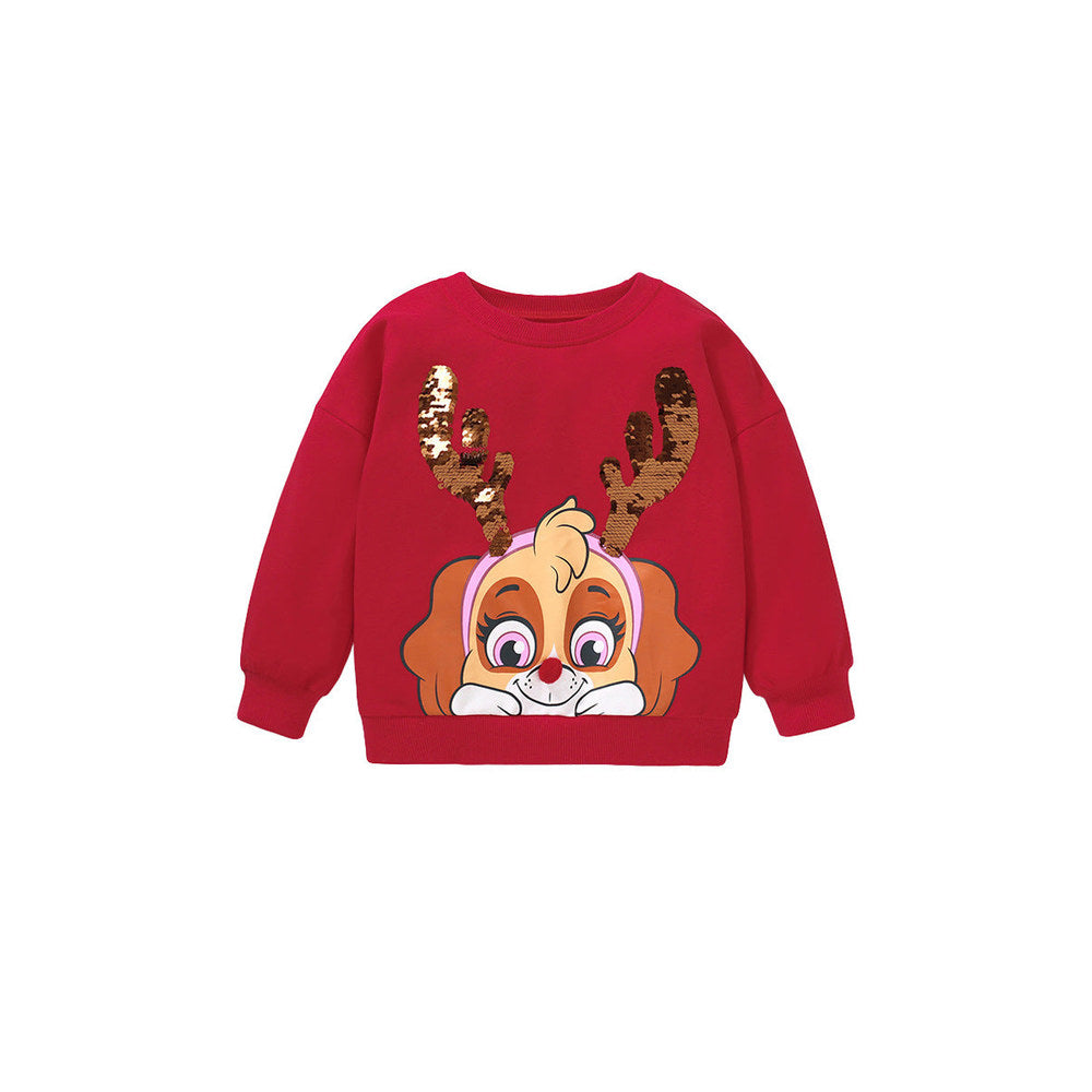 MyKids-USA® Kids Unisex Casual Christmas Cartoon Pattern Long Sleeves Pullover
