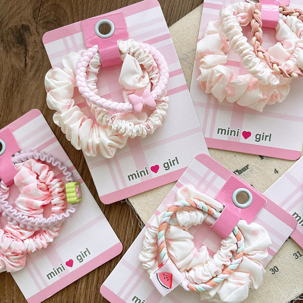 MyKids-USA® Collection of 3 Versatile Sweet Pink Hair Ties