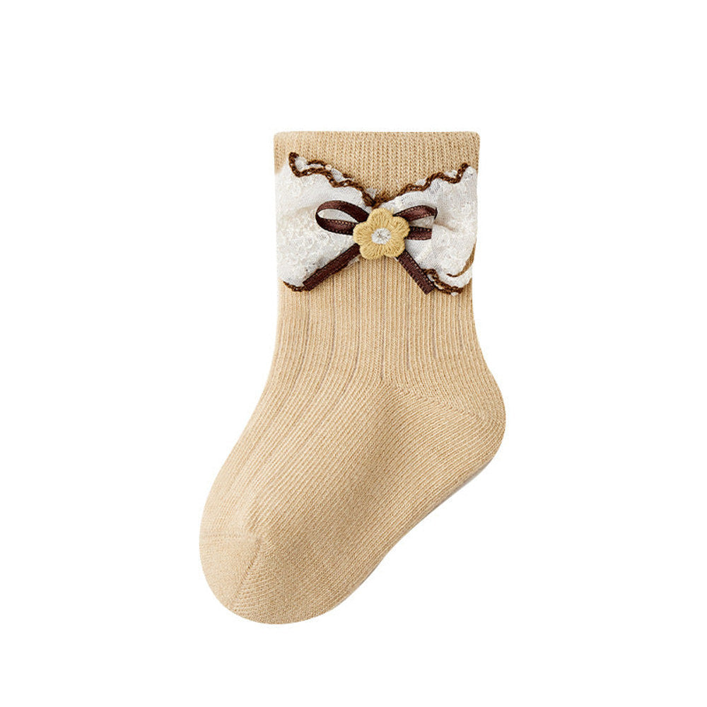MyKids-USA® Baby Girls Breathable Cute Pattern Socks 1 Lot=3-Pair Set