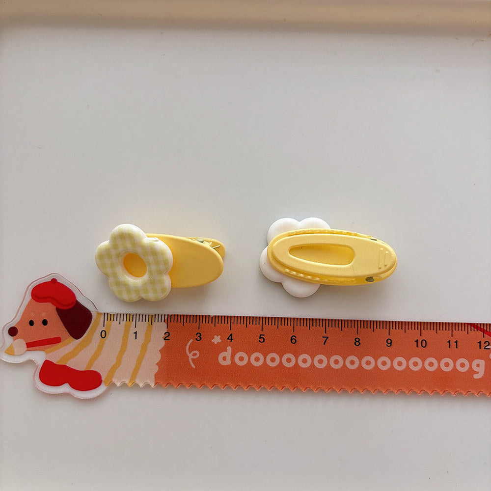 MyKids-USA® Collection of 3 Versatile Cute Flowers Pattern Hair Clips