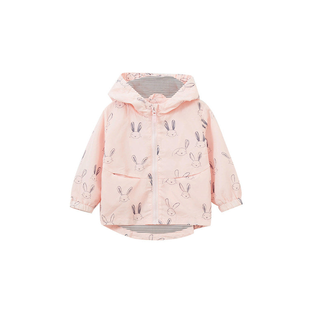 MyKids-USA® European and American Style Girls’ Cartoon Rabbit Pattern Coat with Long Sleeves