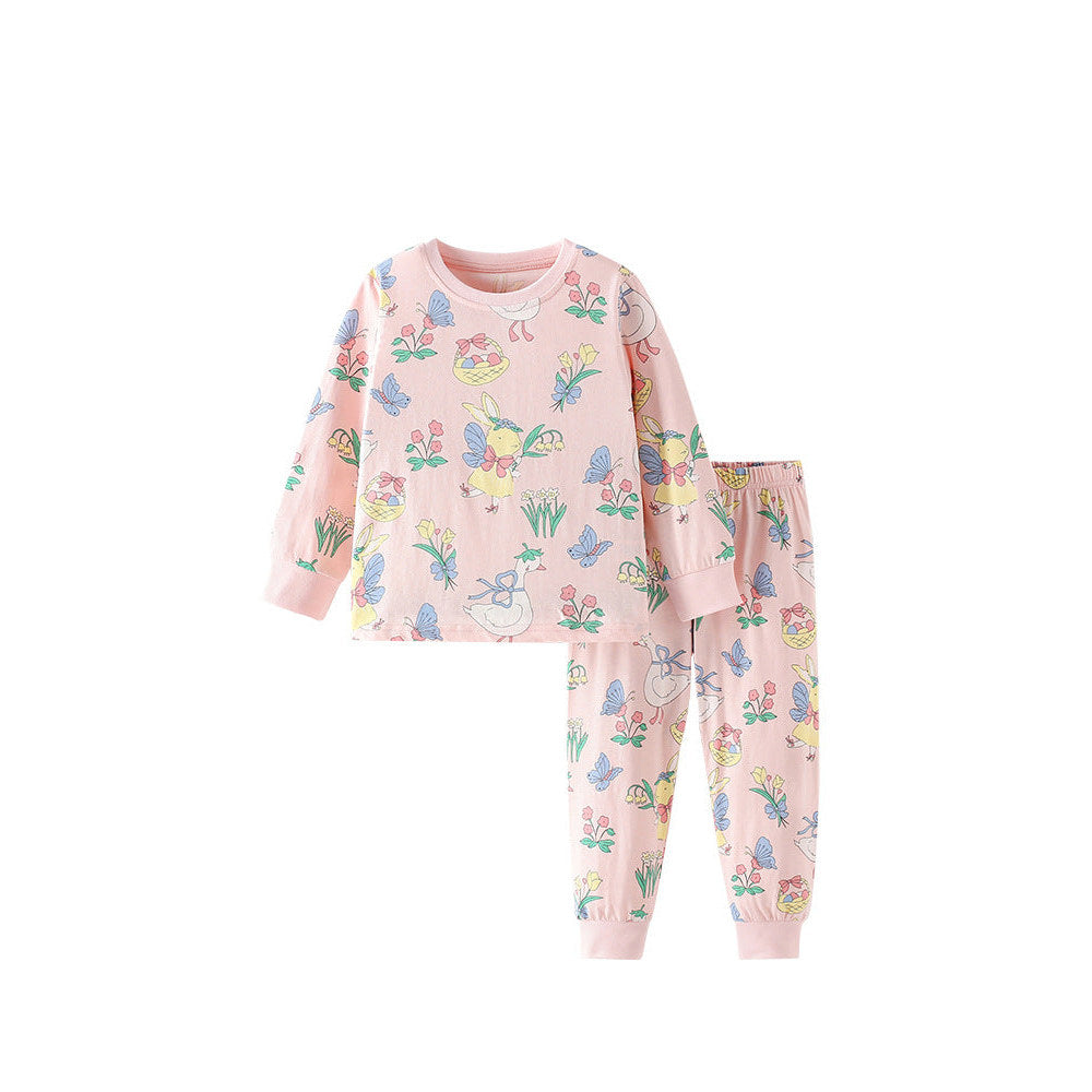 MyKids-USA® Spring and Autumn Girls Flowers Pattern Long Sleeves Top and Pants Clothing Set