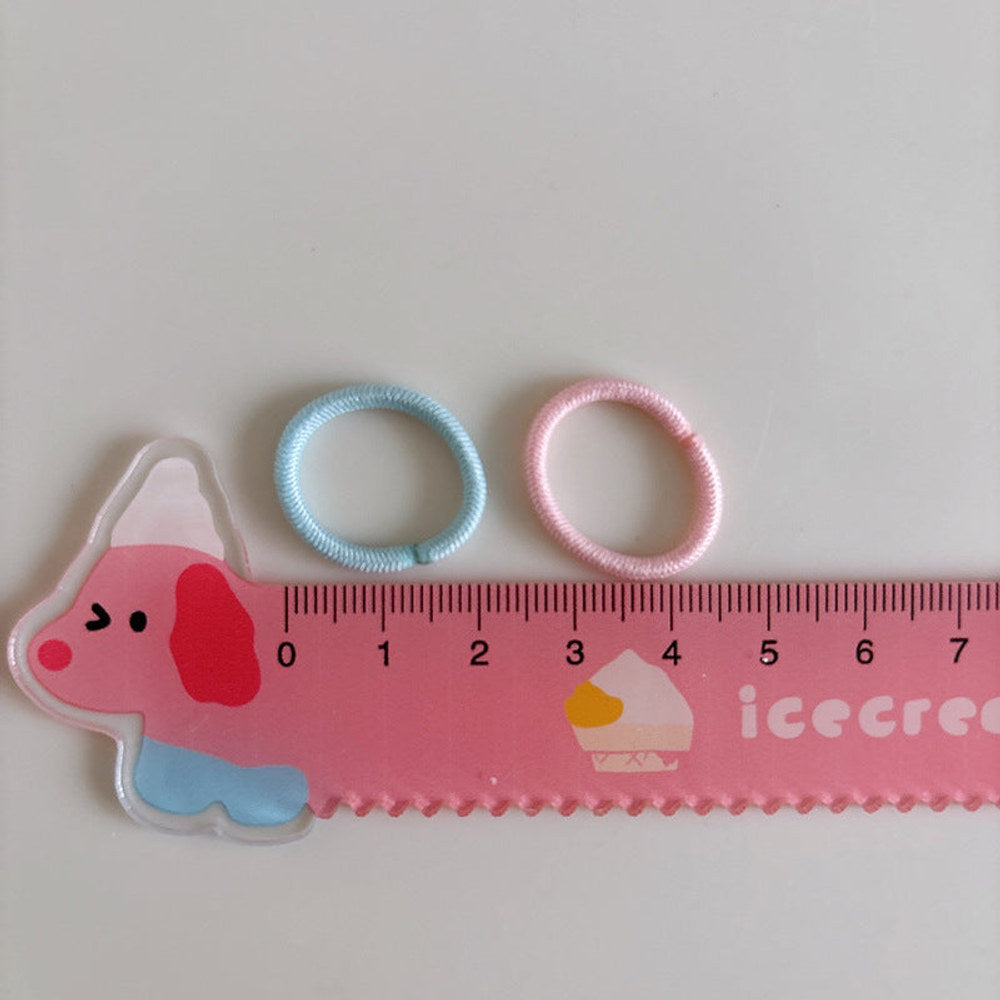 MyKids-USA® Adorable Solid Color Plain Hair Ties 60-Piece Set