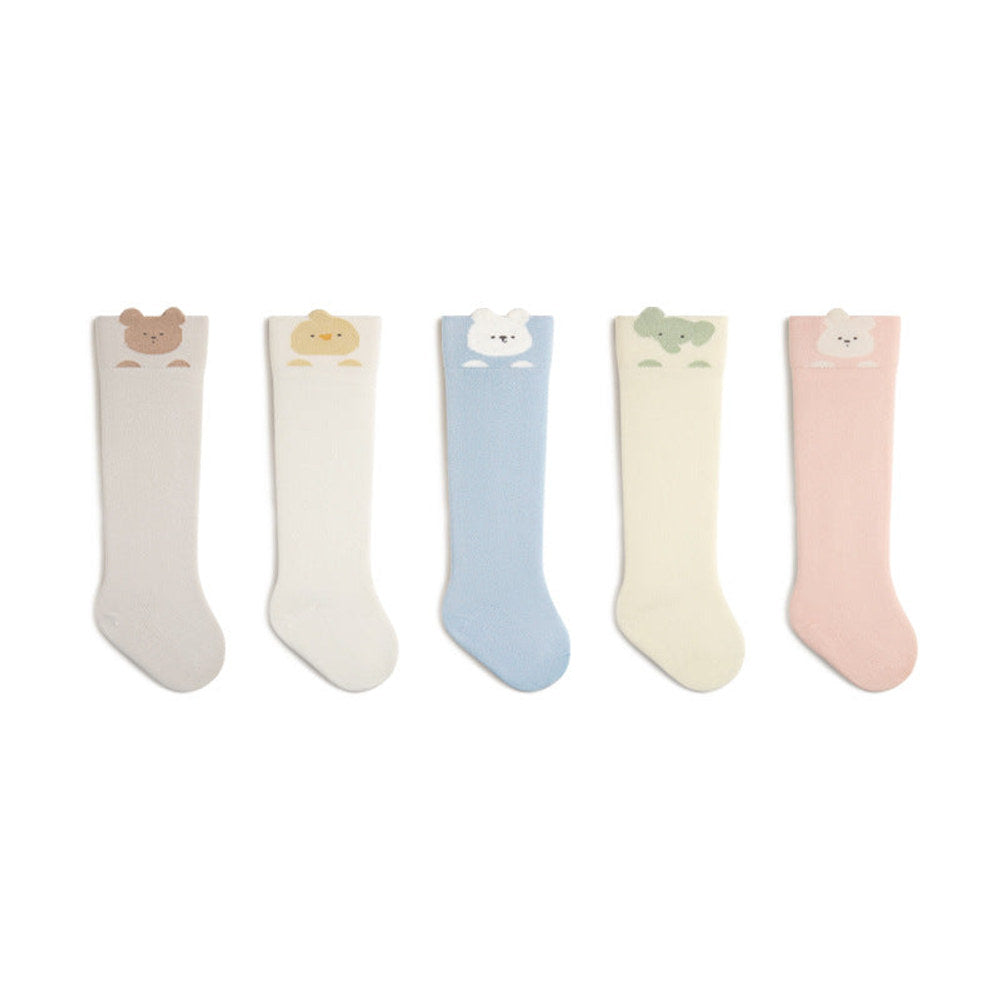 MyKids-USA® Baby Unisex Breathable Simple Cartoon Pattern Cute Stockings 3-Pair Set