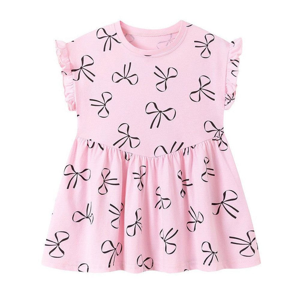 MyKids-USA® Summer Arrival Butterfly-bows Pattern Sleeveless Dress for Stylish Girls